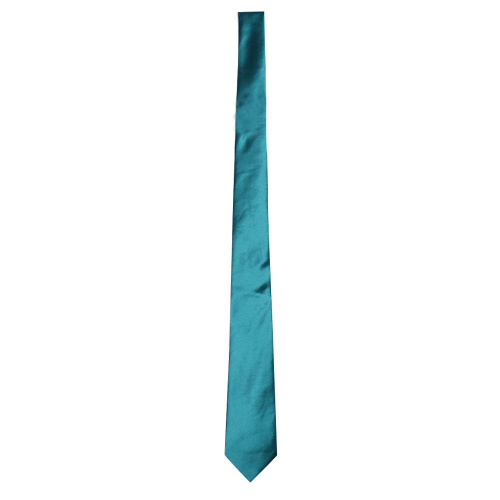 Satin Green Solid Neck Tie
