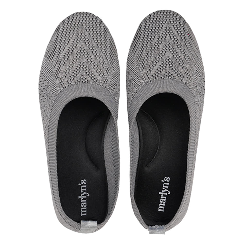 Marlyns Grey Ballerina Casual Shoes for Women
