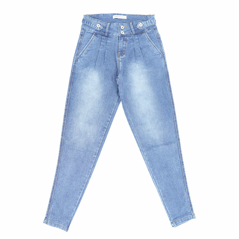 Ladies Blue Premium Quality High Waist Slim Fit Denim Jeans