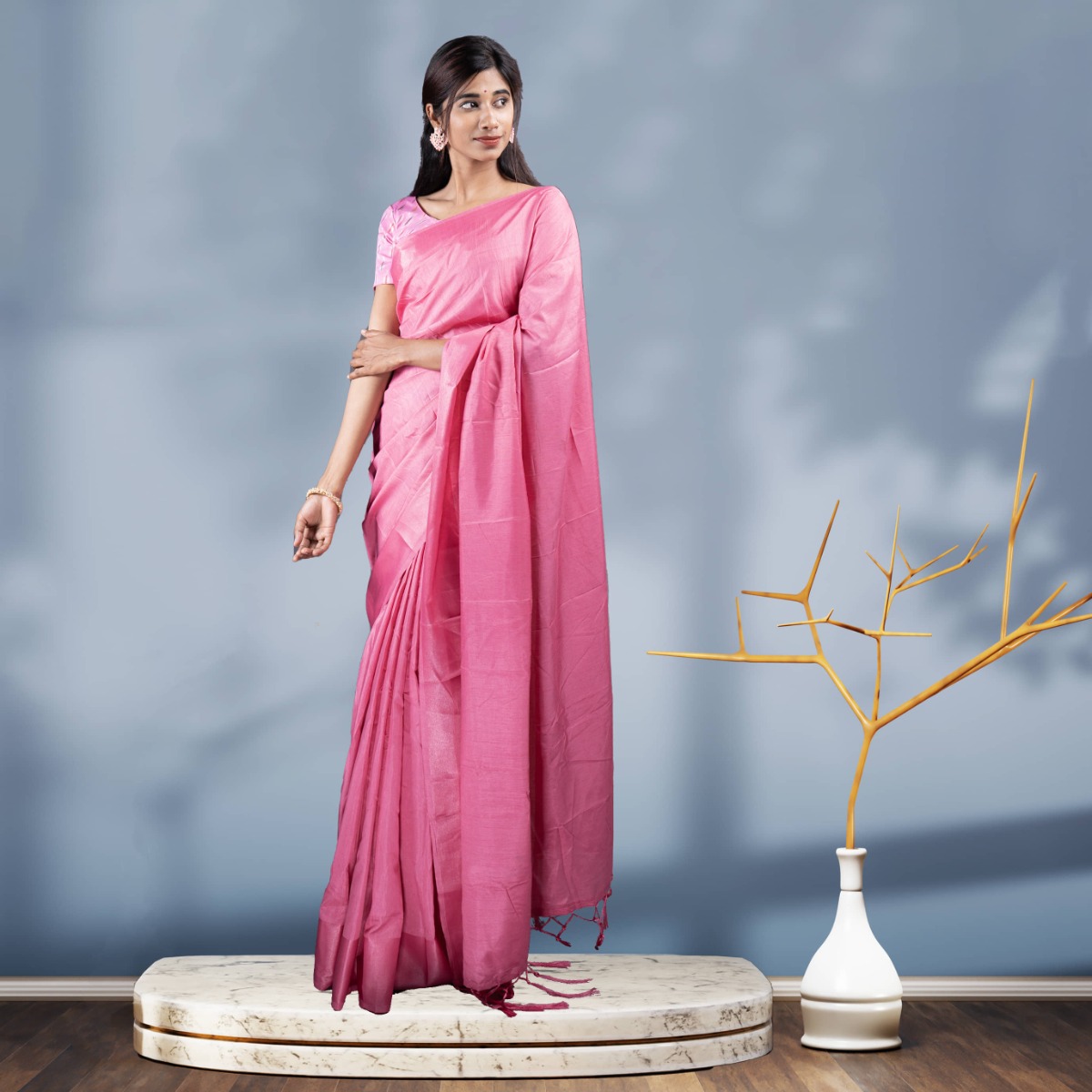 Latest Collection Plain Synthetic Saree