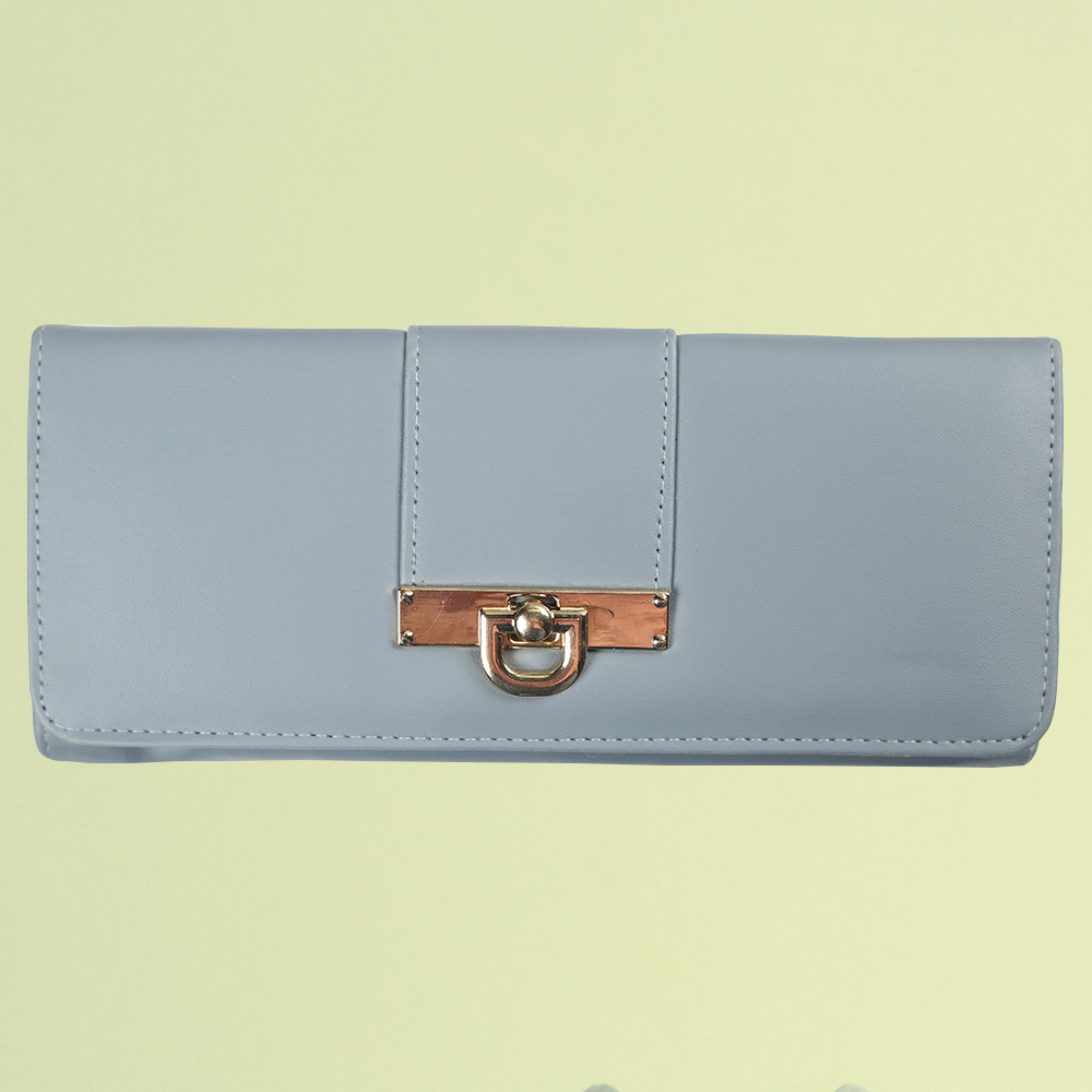 Women's Bexley Two-Fold Leather Hand Wallet-Pastel Blue