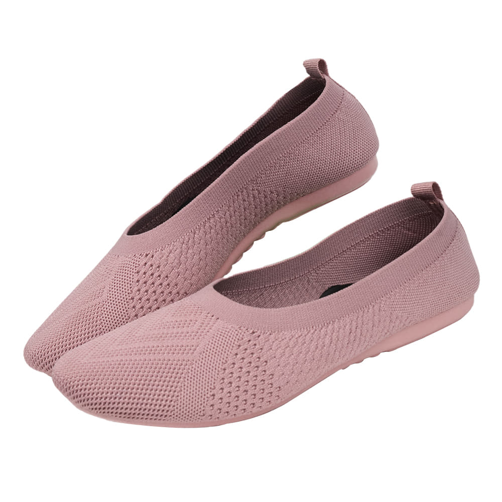 Marlyns Womens Stylish Ballerina Casual Shoes (Pastel Pink)