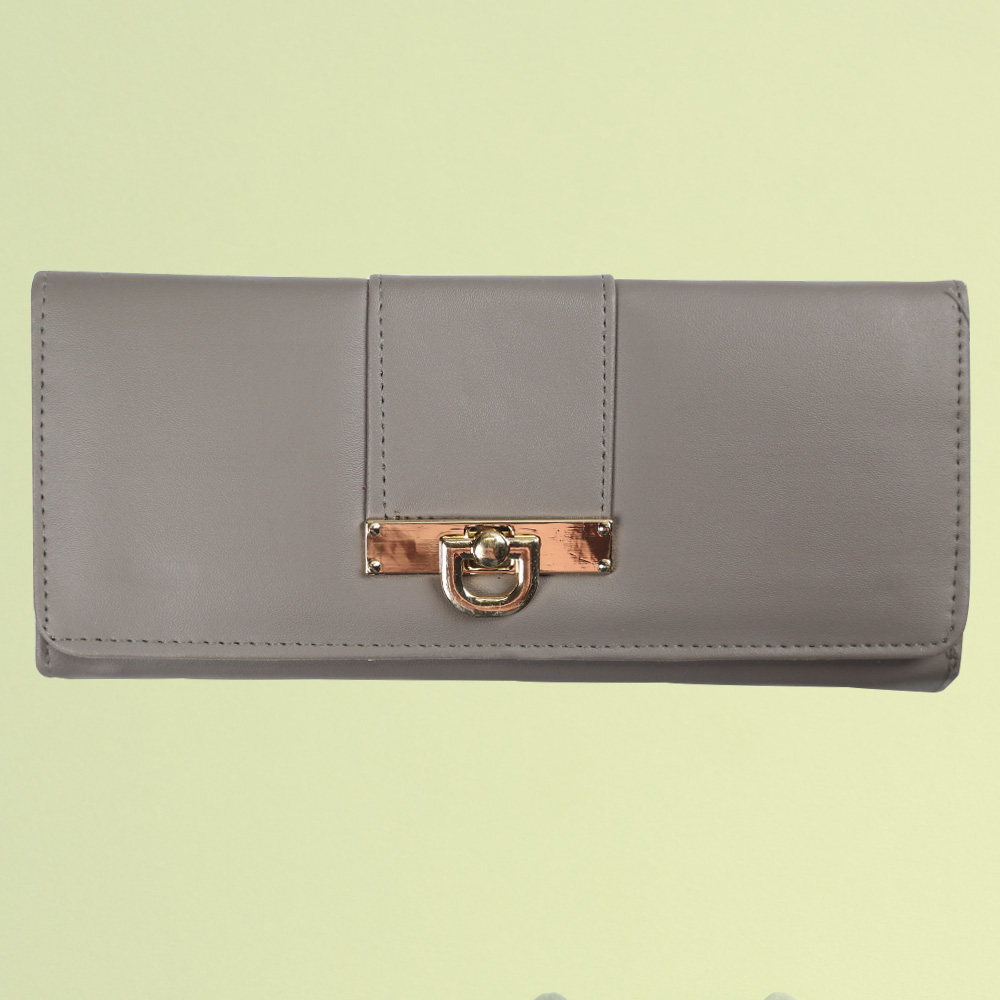 Women's Bexley Two-Fold Leather Hand Wallet-Beige