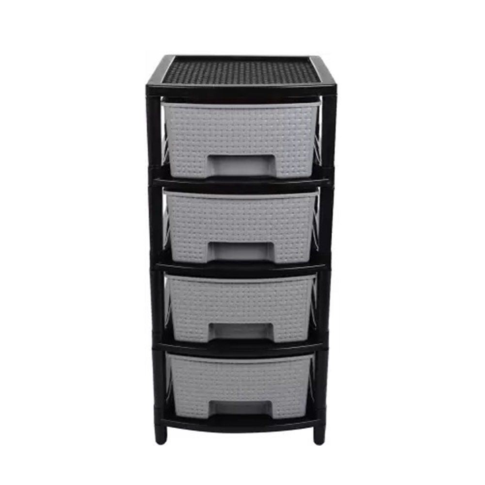 Modular 4 Layer Grey Color Drawer Storage Organizer for Home/Bedroom/Beauty Parlour and Kitchen