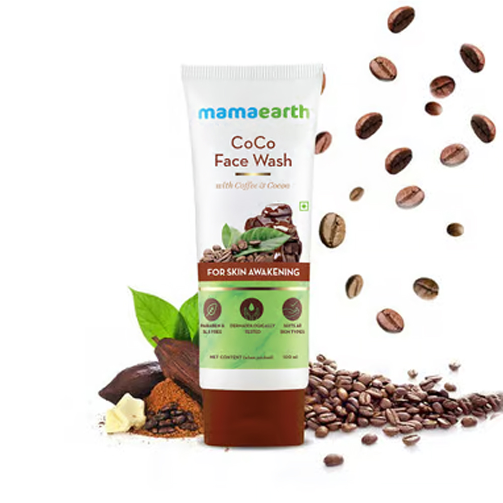 Mamaearth CoCo Face Wash with Coffee and Cocoa for Skin Awakening - 100ml Refreshes Instantly | Deeply Cleanses Skin