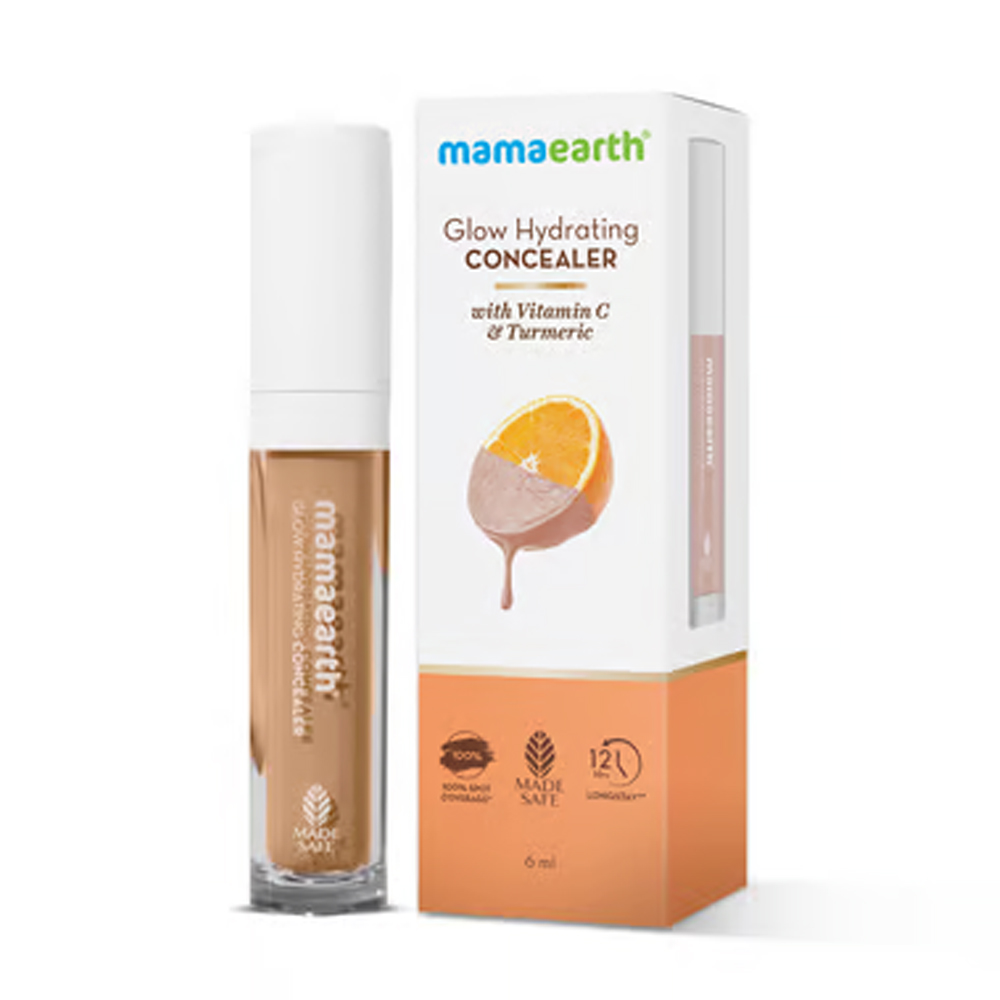 Mamaearth Glow Hydrating Concealer with Vitamin C & Turmeric - 6 ml | 01 Ivory Glow 12 Hour Hydration | 2X Instant Glow