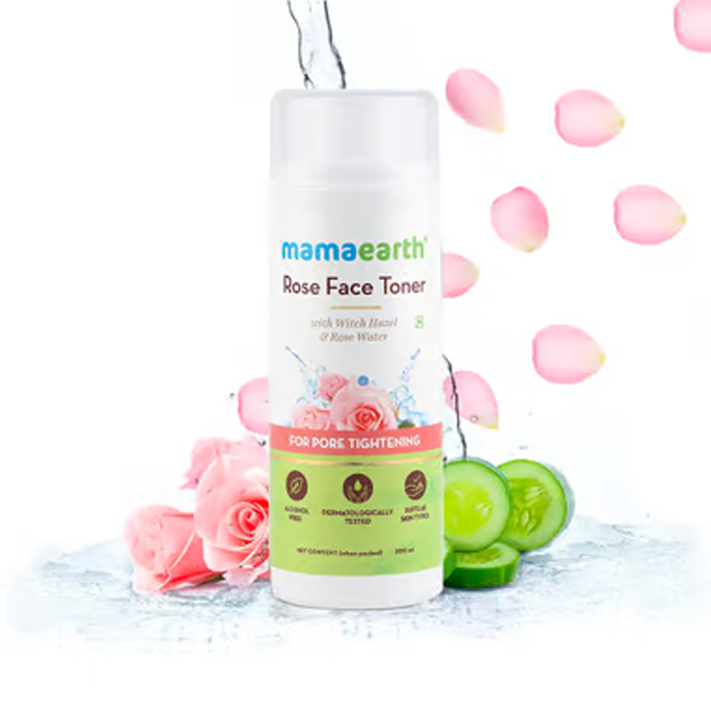 Mamaearth Rose Face Toner with Witch Hazel & Rose Water for Pore Tightening 200ml