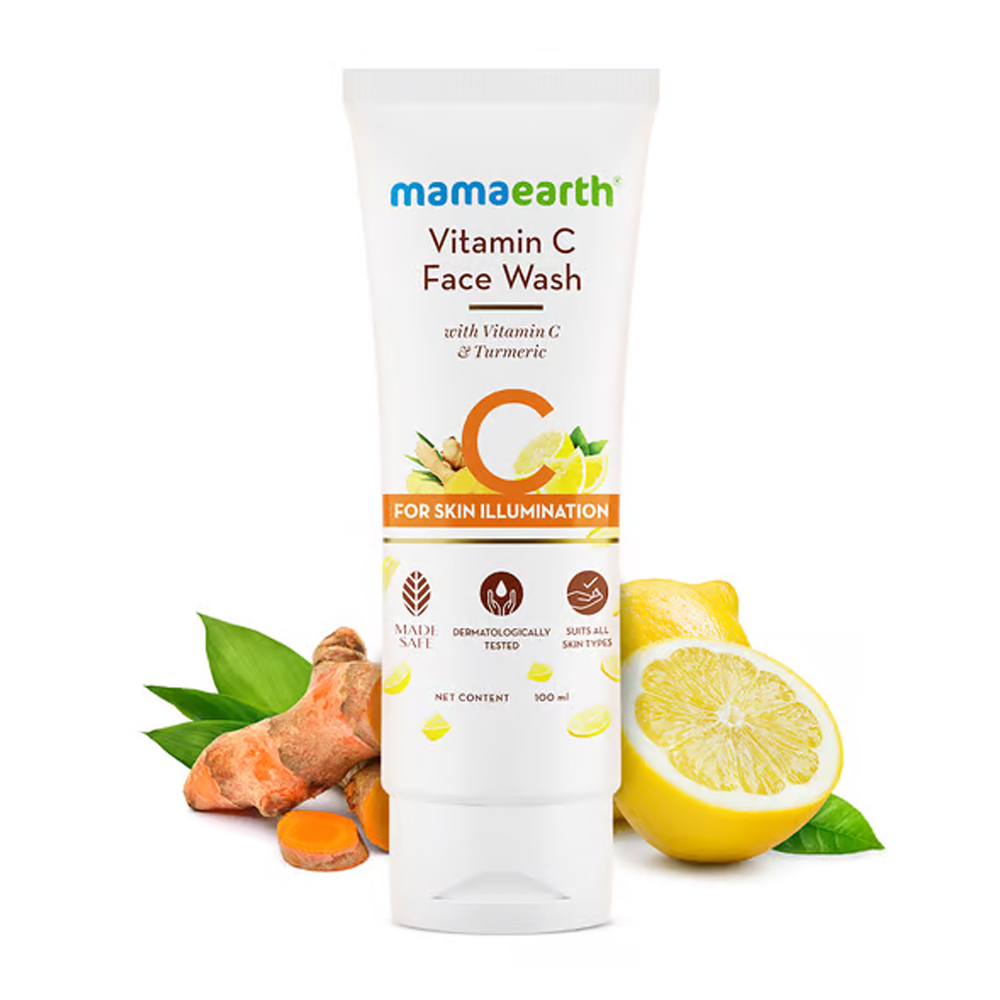 Mamaearth Vitamin C Facewash with Vitamin C & Turmeric For Skin Illumination 100ml (Pack of 2)