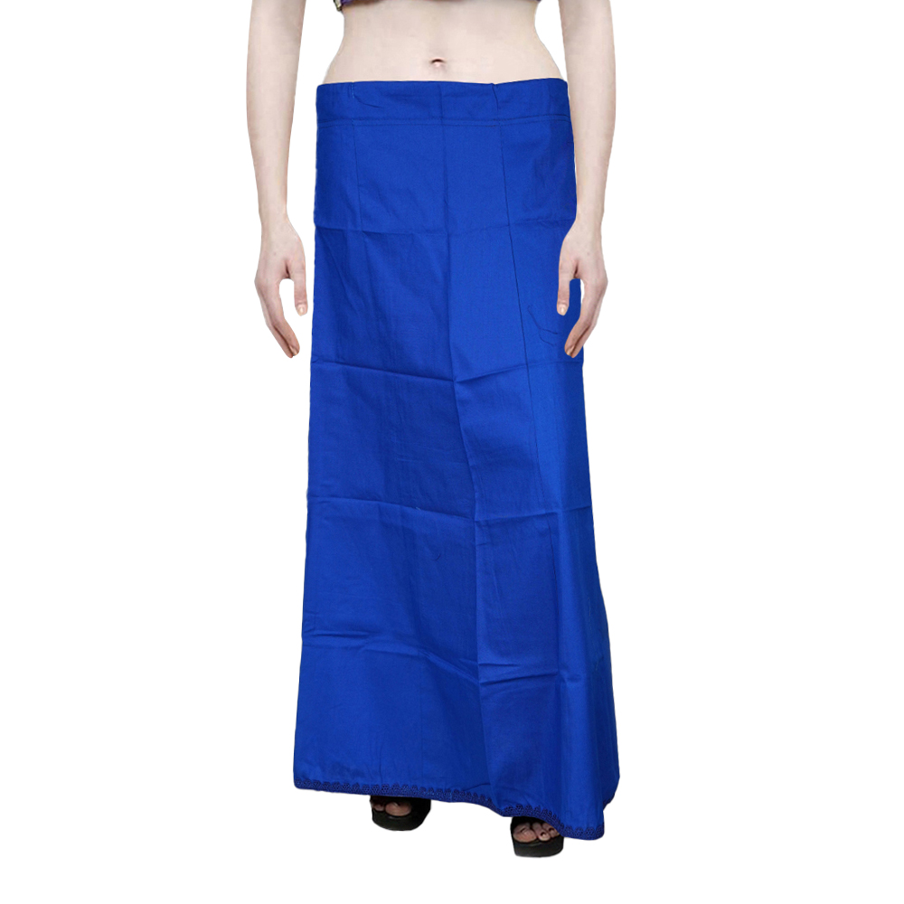 Marlyn's Royal Blue Inskirt with Lace Design for Women 95cm