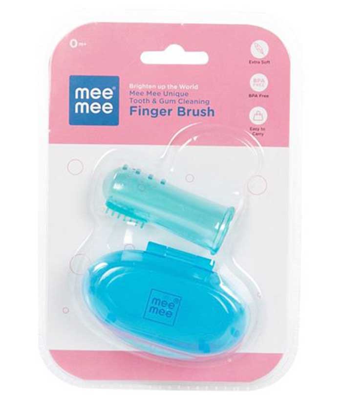 Mee Mee Unique Tooth & Gum Cleaning Finger Brush - Blue