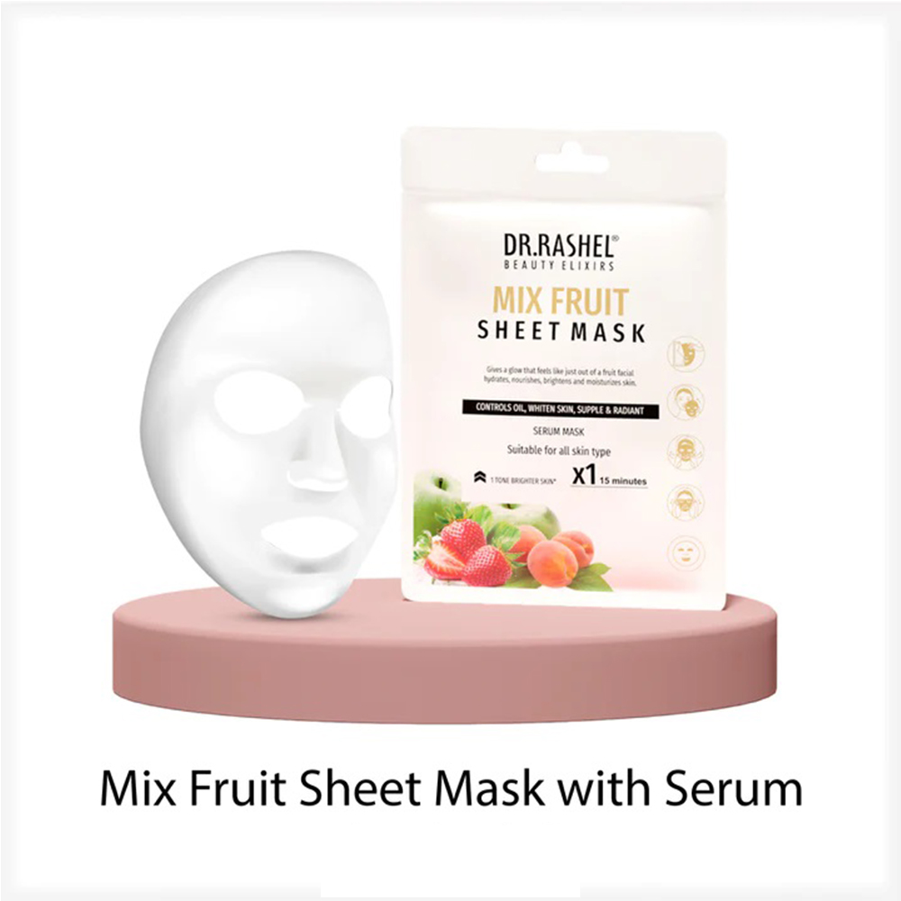 Dr.Rashel Mix Fruit Face Sheet Mask With Serum (Pack of 6)