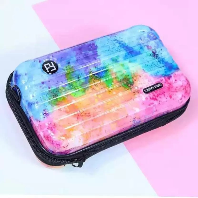 Rainbow Cross Sling Cosmetic Bag Box For Girls with Detachable Shoulder Strap