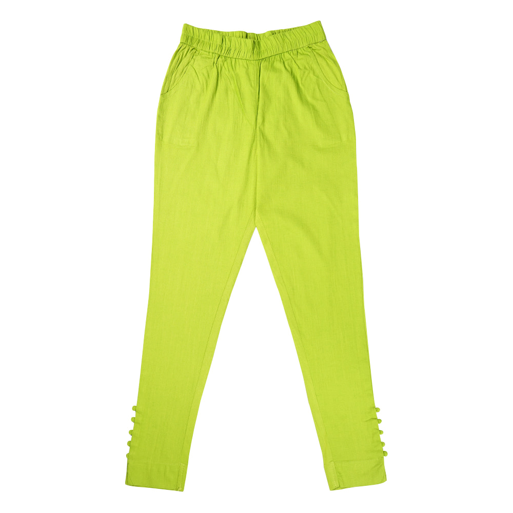 Stylish Womens Pear Green Color Cigarette Pant | Trousers for Women