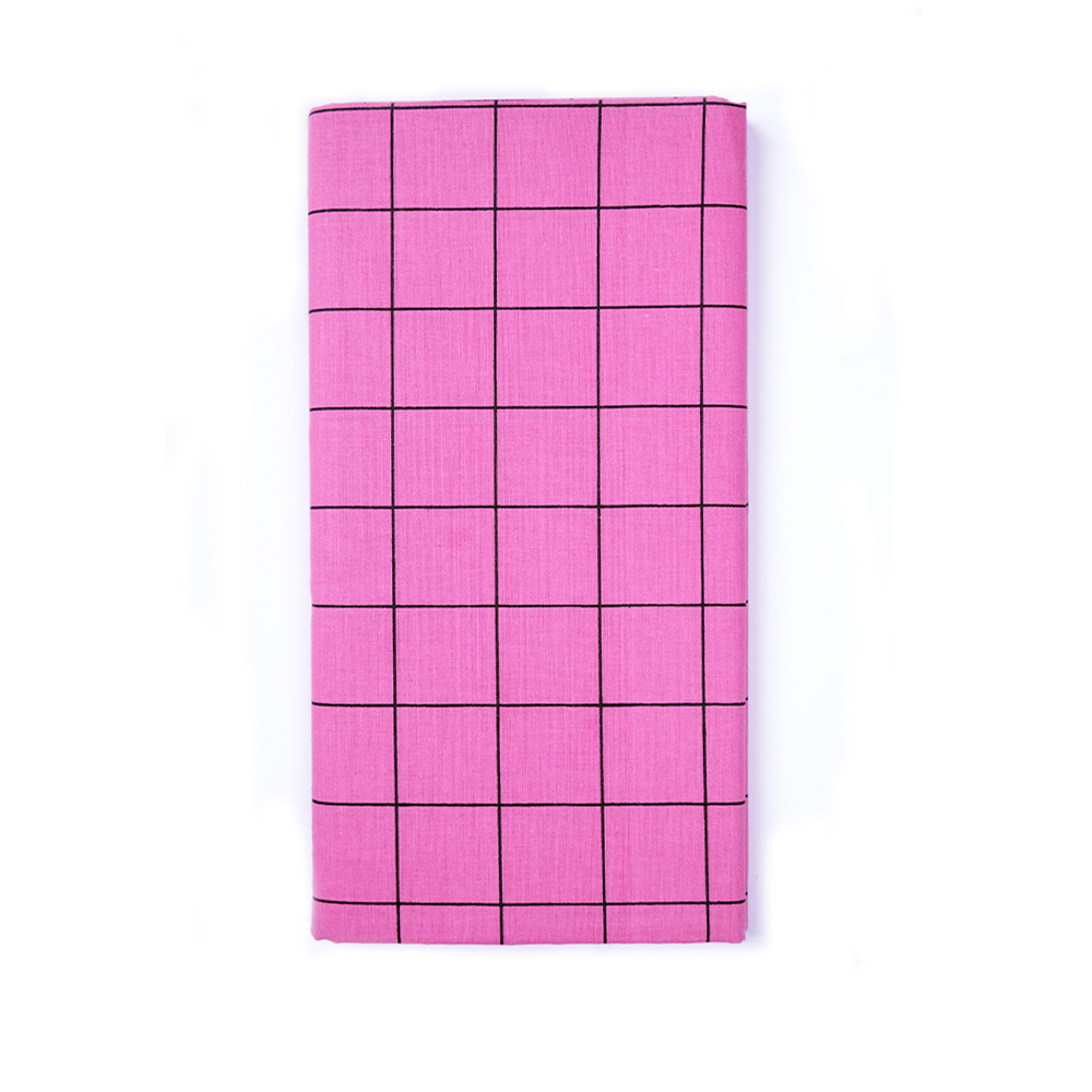 Kitex Pink Printed Supreme Check Lungi 2 Mtr