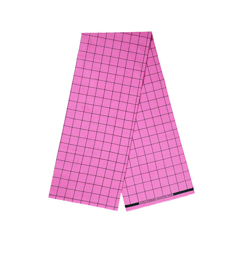 Kitex Pink Printed Supreme Check Lungi 2 Mtr