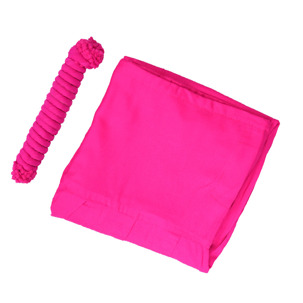 Women's Cotton Pink Solid Patiyala Pants and Shawl