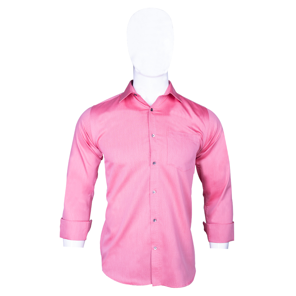 Jase Mens Pink Cotton Full Sleeve Formal Shirt