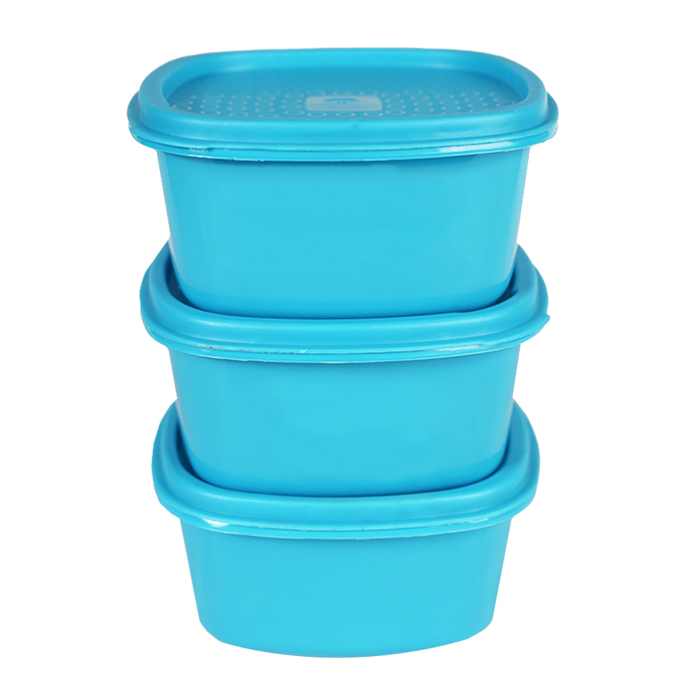 Plastic Storage Container Set Of 3 (1125ml) (Pack of 2) (Assorted Colors)