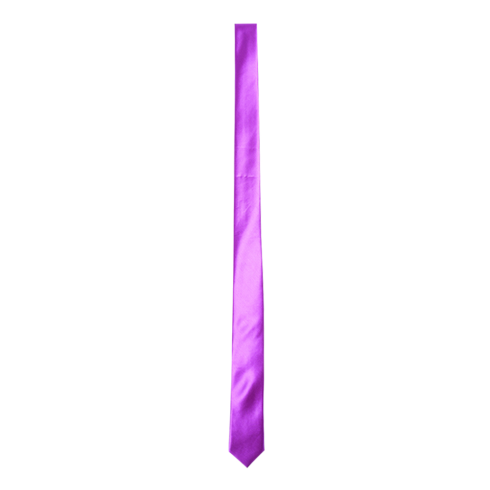 Satin Purple Solid Neck Tie