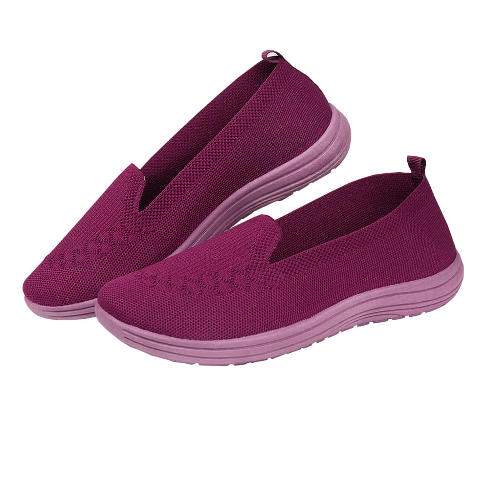 Marlyns Womens Style Comfortable Casual Shoes (Purple)