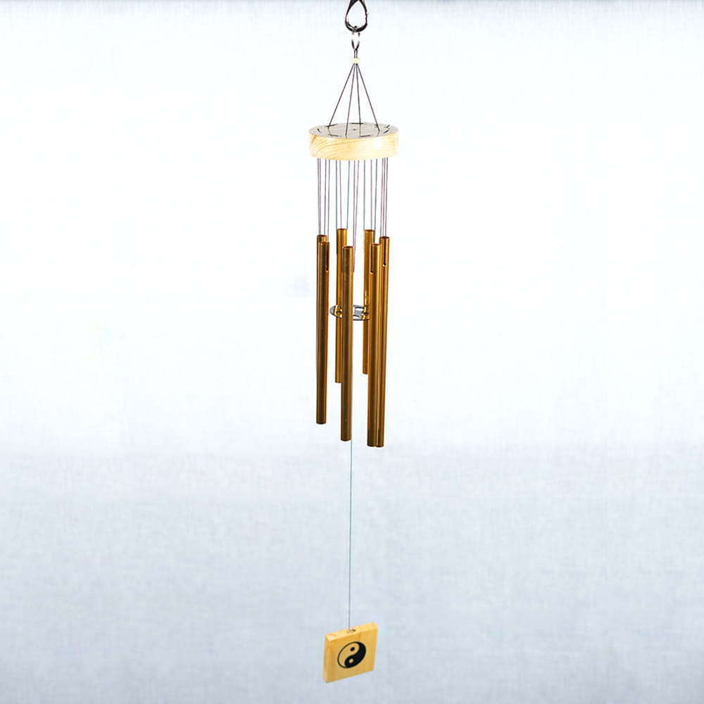 Lovely Positive Energy Wind Chimes (Golden 7 Round Pipe)