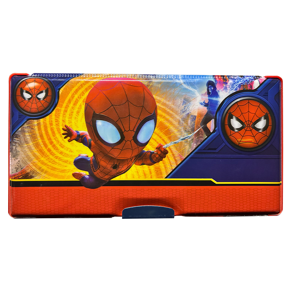 Spiderman Red two side open pencil box for kids