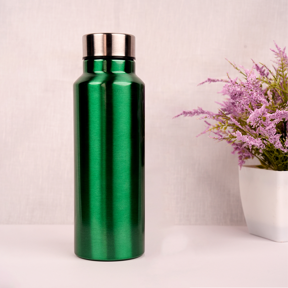 Multi- Purpose Stainless Steel Water Bottle  750 ml- Green