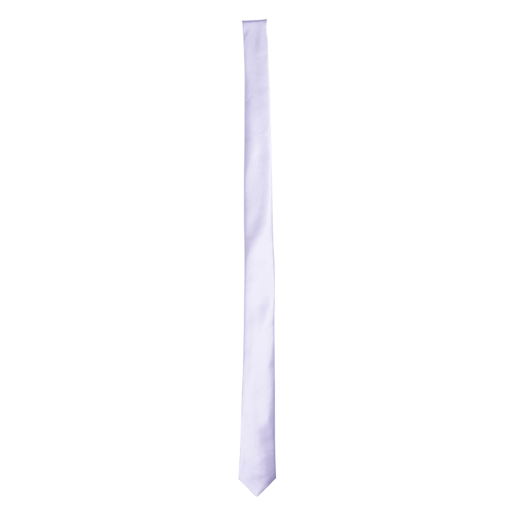 Satin White Solid Neck Tie