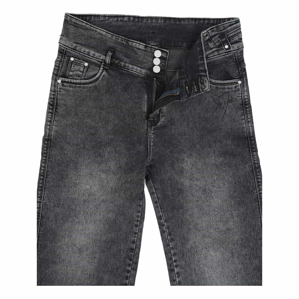 Ladies Fade Black High Waist Premium Quality Boy Friend Denim Jeans