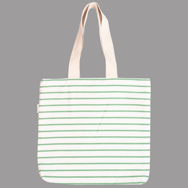 Women White & Green Art Canvas Tote Bag | Cotton Handbag (Pack of 2) (Assorted Prints)