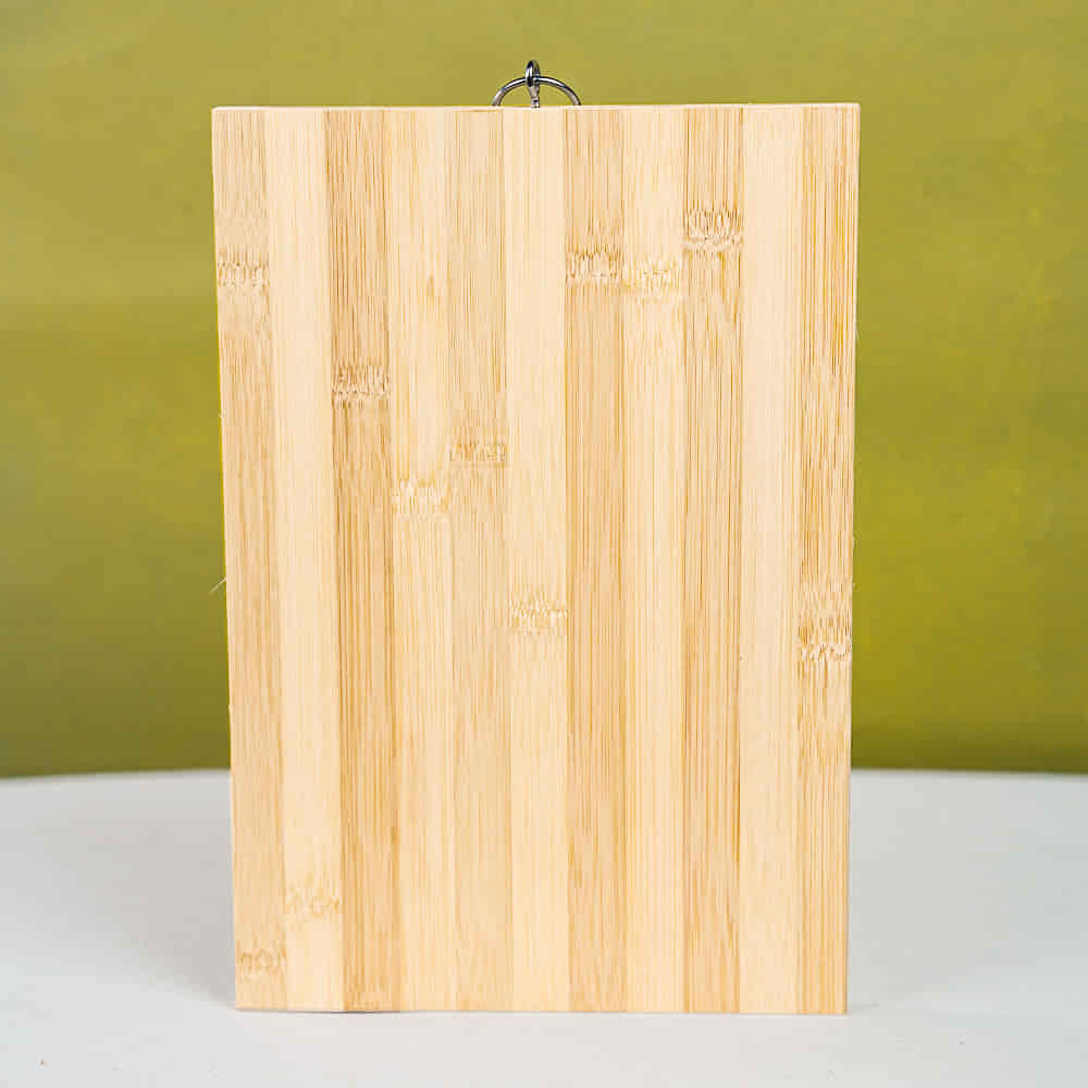 Wooden Cutting Board For Vegetables with Steel Hook for Hanging 26x36cm